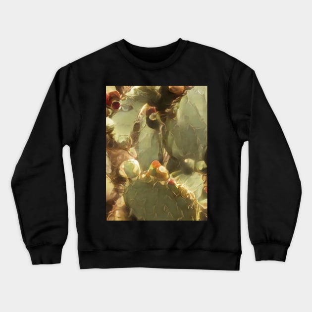 Wild Cactus Geek Designer Dune Stika Artistic Anime Style Crewneck Sweatshirt by cornelliusy